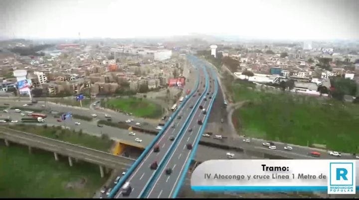 Via Expresa AÃ©rea Sur pasarÃ¡ por encima del Metro de Lima