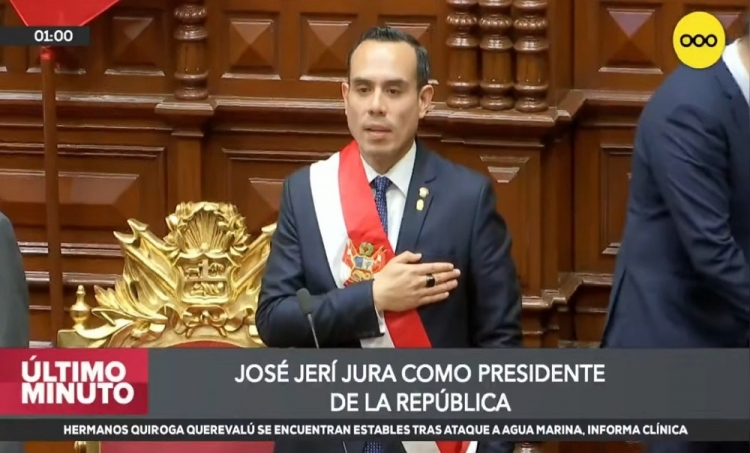 José Jerí juró como presidente de la República tras vacancia de Dina Boluarte